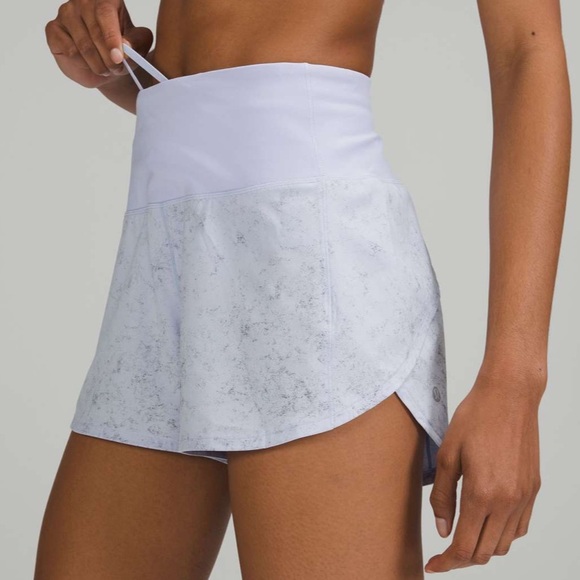 ❤️ Lululemon Speed Up Mid-Rise Lined Short 4" Pastel Blue Multi Size 6 - Picture 10 of 15